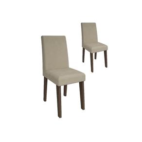 Kit 2 Cadeiras para Sala de Jantar Milena Marrocos/Bege - Cimol Móveis