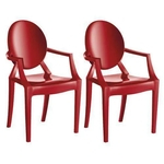 Kit 2 Cadeiras Wind Plus Em Polipropileno Vermelha - Kappesberg Uz