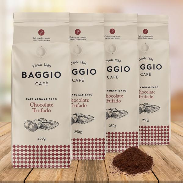 Kit Café Moído Baggio Aromas Chocolate Trufado 250g - 4 Pacotes