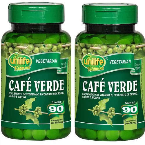 Kit 2 Café Verde Unilife 180 Comprimidos