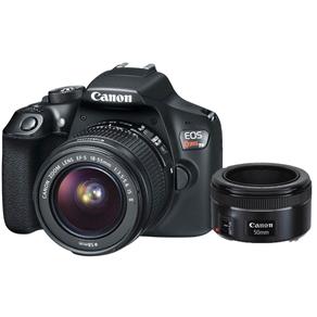 Kit Câmera Canon EOS T6 com Lente 18-55mm + Lente EF 50mm F/1.8 STM