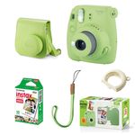 Kit Câmera Instantânea Fujifilm Instax Mini 9 C/ Bolsa e Filme 10 Poses - Verde Lima