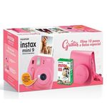 Kit Câmera Instantânea Fujifilm Instax Mini 9 Rosa Flamingo