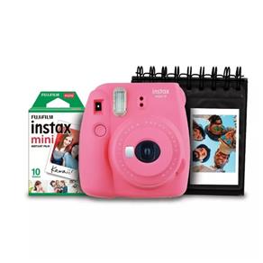 Kit Câmera Instantânea Instax Mini 9 Fujifilm com Porta Fotos e Filme 10 Poses