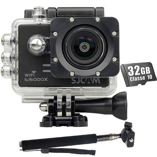 Tudo sobre 'Kit Câmera SJ5000X Elite Wifi Sjcam Original + 32gb + Bastão Monopod 12.4mp Gyro HD 4k Full HD'