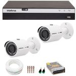 Kit 2 Câmeras de Segurança 4MP 2k Intelbras VHD 3430 B + DVR Intelbras 4K + Acessórios