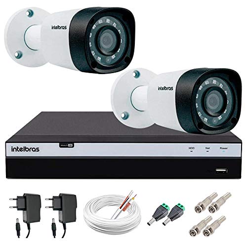 Kit 2 Câmeras de Segurança Full Hd 1080p Intelbras Vhd 3230 + Dvr Intelbras Full Hd 8 Ch + Acessórios