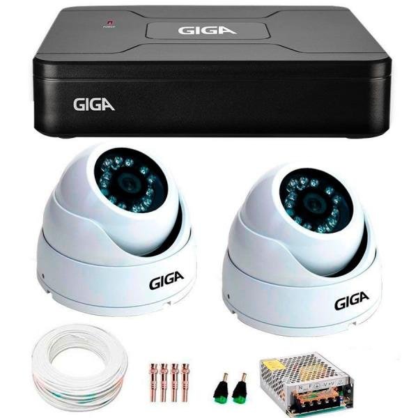 Kit 2 Câmeras de Segurança HD 720p Giga Security GS0015 + DVR Giga Security Multi HD + Acessórios
