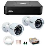 Kit 2 Câmeras de Segurança HD 720p Giga Security GS0016 + DVR Giga Security Multi HD + Acessórios