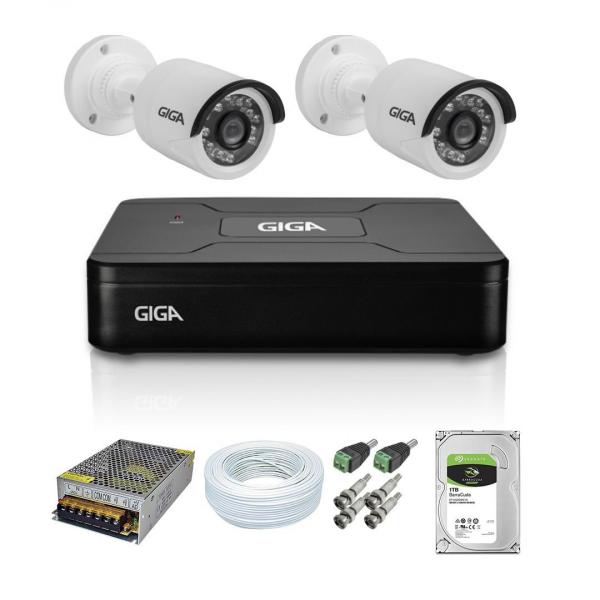 Kit 2 Câmeras de Segurança HD 720p Giga Security GS0018 + DVR Giga Security Multi HD + Acessórios