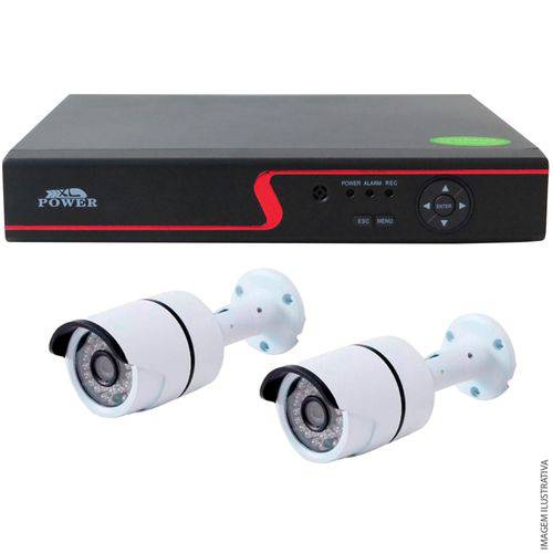 Kit 2 Câmeras de Segurança Jortan Ahd + Dvr Power 4 Canais Multi HD