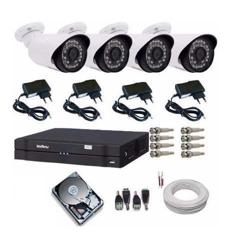 Kit Câmeras de Segurança Residencial Dvr Intelbras 1004 G3 - Dvr Intelbrás