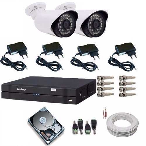 Kit 2 Câmeras de Segurança Residencial Dvr Intelbras 1004 G4 - Dvr Intelbrás