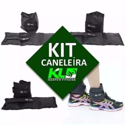 Kit Caneleira Tornozeleira de Peso 2kg 3kg 4kg Fixa Velcro