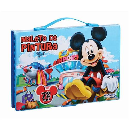 Kit Canetinha com Acessório Maleta Mickey Mouse com 66 Itens - Molin