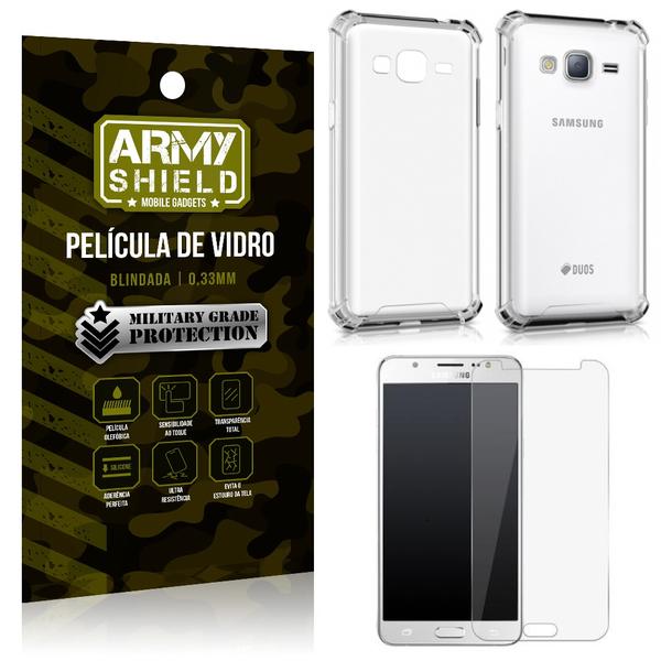 Kit Capa Anti Impacto + Película de Vidro Samsung Galaxy J7/2016 - Armyshield