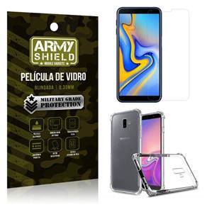 Kit Capa Anti Shock + Película Vidro Galaxy J6 Plus - Armyshield