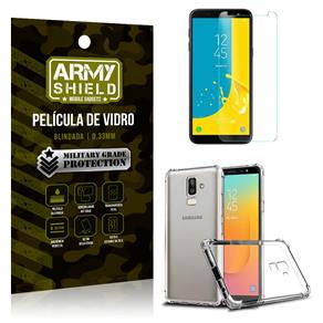 Tudo sobre 'Kit Capa Anti Shock + Película Vidro Samsung Galaxy J8 - Armyshield'