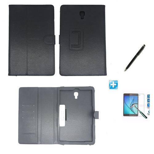 Kit Capa Case Galaxy Tab a 10.5´ Modelo - T590/595 Carteira / Can Touch + Pel Vidro (Preto)