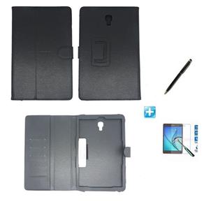 Kit Capa Case Galaxy Tab a 8.0´ 2017 - T385 Carteira / Can Touch + Pel Vidro (Preto)