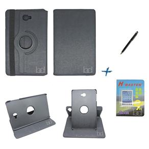 Kit Capa Case Galaxy Tab a Note - 10.1´ Giratória / Caneta Touch + Película de Vidro (Preto)