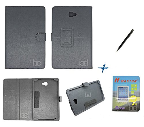 Kit Capa Case Galaxy Tab a Note - 10.1´ P580/P585 Carteira/Caneta Touch + Película de Vidro (Preto)