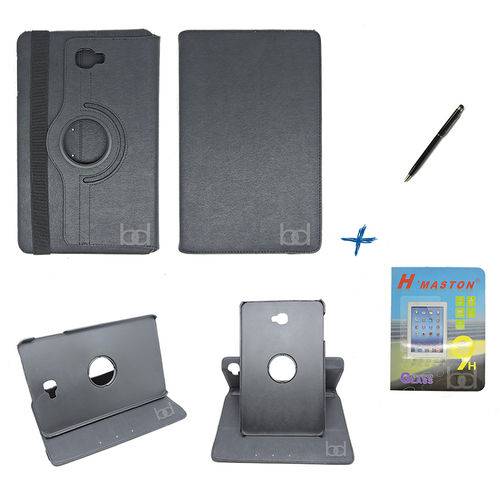 Kit Capa Case Galaxy Tab a Note - 10.1´ T580 / T585 Giratória / Caneta Touch + Película de Vidro (Pr