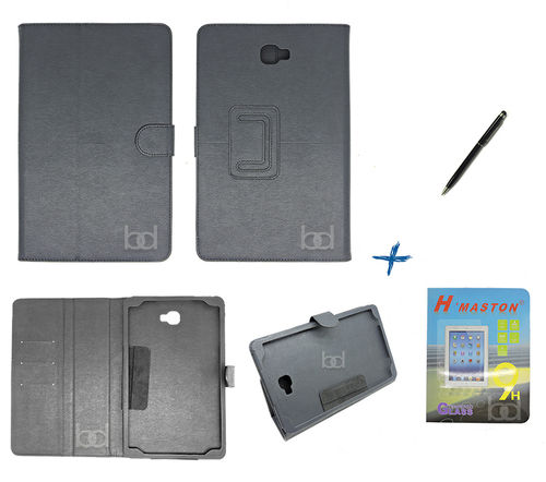 Kit Capa Case Galaxy Tab a Note - 10.1´ T580 / T585 Carteira / Caneta Touch + Película de Vidro (Pre