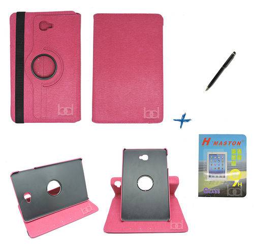 Kit Capa Case Galaxy Tab a Note - 10.1´ T580 / T585 Giratória / Caneta Touch + Película de Vidro (Pi