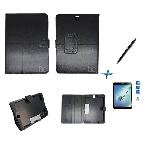 Tudo sobre 'Kit Capa Case Galaxy Tab S3 - T820/T825 Carteira / Caneta Touch + Película de Vidro (Preto)'