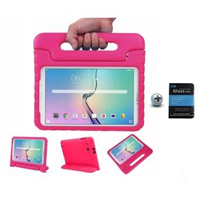 Kit Capa Case Protetor Infantil Anti-Choque/Impacto Galaxy Tab e T560/T561 9,6" + Película de Vidro (Rosa)