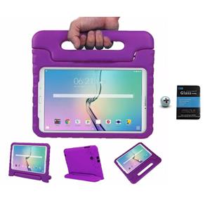 Kit Capa Case Protetor Infantil Anti-Choque/Impacto Galaxy Tab e T560/T561 9,6" + Película de Vidro (Roxo)