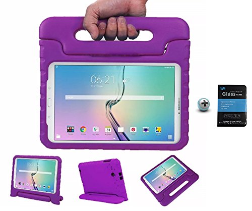 Kit Capa Case Protetor Infantil Anti-Choque/Impacto Galaxy Tab e T560/T561 9,6 + Película de Vidro (Roxo)
