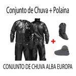 Kit Capa De Chuva Alba Europa + Polaina Galocha Piraval PVC-GG