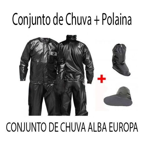 Kit Capa de Chuva Alba Europa + Polaina Galocha Piraval Pvc-m
