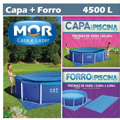 Kit Capa + Forro para Piscina 4500 Litros Circular - Mor
