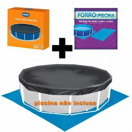 Kit Capa + Forro para Piscina Circular 4500 Litros Mor