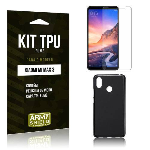 Tudo sobre 'Kit Capa Fumê Xiaomi Mi Max 3 Película de Vidro + Capa Fumê - Armyshield'