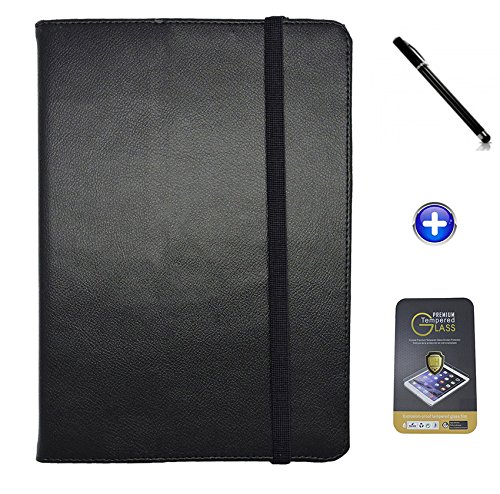 Kit Capa para Galaxy Tab a 8.0 P350/P355 Carteira + Película de Vidro + Caneta Touch (Preto)