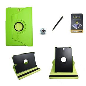 Kit Capa para Galaxy Tab a 8.0 P350/P355 Giratória 360 + Película de Vidro + Caneta Touch (Verde)