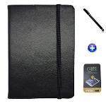 Kit Capa Para Galaxy Tab E 9.6 T560/T561 Carteira + Película De Vidro + Caneta Touch (Preto)