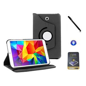 Kit Capa para Galaxy Tab S2 8.0 T715 Giratória 360 + Película de Vidro + Caneta Touch