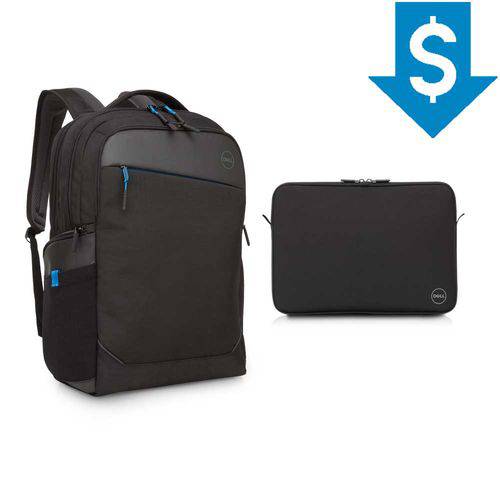 Kit Capa para Notebook Dell 15,6" em Neoprene + Mochila para Notebook Dell Professional 15,6"