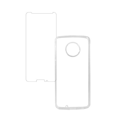 Kit Capa (+Película de Vidro) para Moto G6 em Tpu - Mm Case - Transparente
