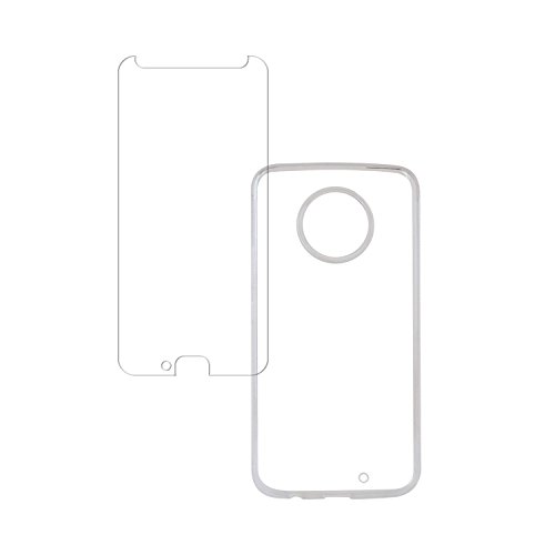 Kit Capa (+Película de Vidro) para Moto X4 em TPU - Husky - Transparente