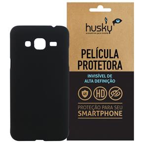 Kit Capa (+Película) para Samsung Galaxy J3 (2016) em Policarbonato Fosco - Husky