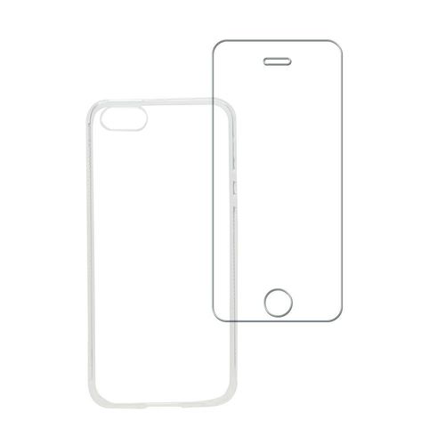 Tudo sobre 'Kit Capa (+Película Vidro) para Apple Iphone se / 5 / 5s em Silicone Tpu - Transparente'
