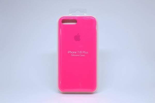 Capa Case Capinha Silicone Aveludado Iphone 7/8 Plus Rosa Pink Neon - M3 Imports