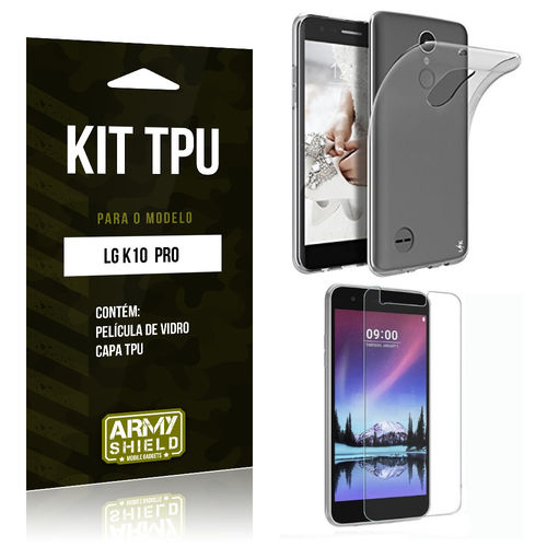 Tudo sobre 'Kit Capa Silicone LG K10 Pro Película de Vidro + Capa TPU Transparente - Armyshield'