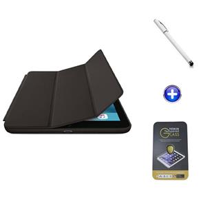 Kit Capa Smart Case Ipad Air 2 (iPad 6)+ Película de Vidro + Caneta Touch (Preto)